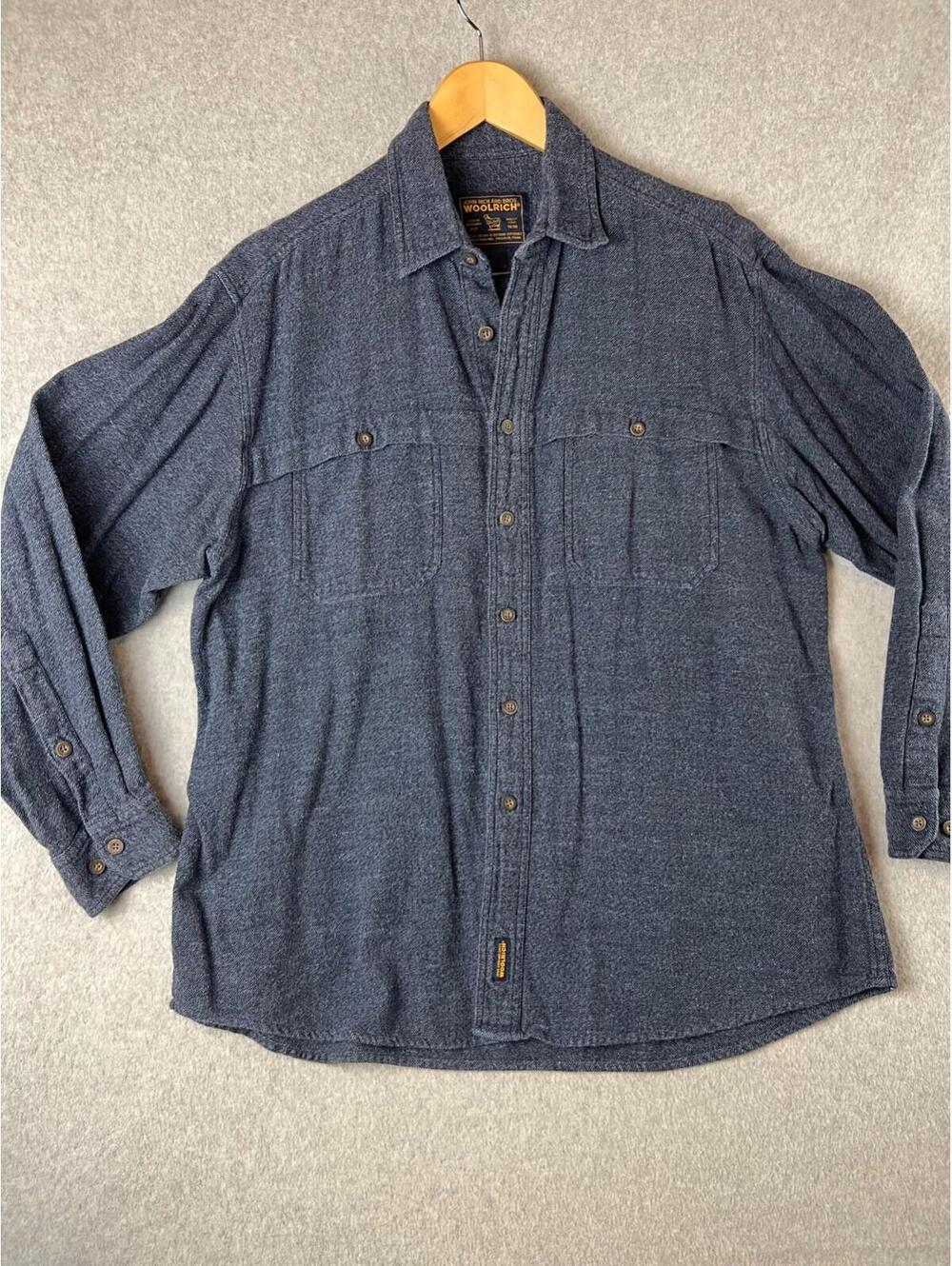 Woolrich Button Up Shirt Mens Large Rugged Causal Outdoor Hiking Long Sleeve